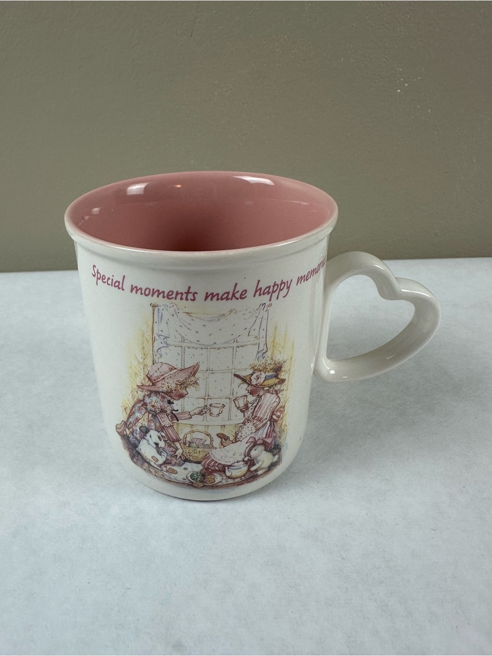 VTG Carlton Cards Stoneware- Holly Hobbie Mug- 1990